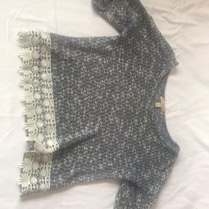 Tween size large sweater with under shirt